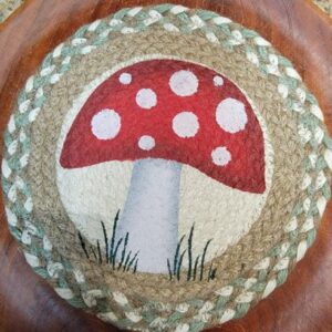 Mushroom Jute Round Trivet